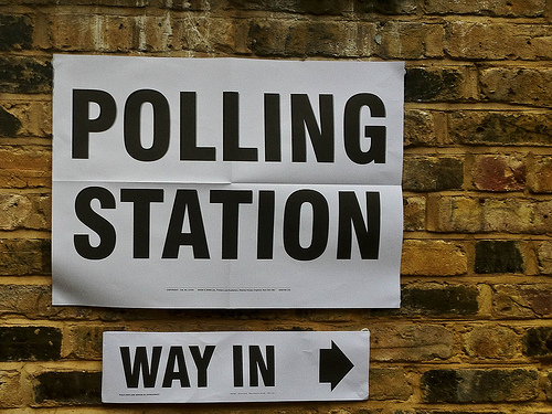 polling station sign